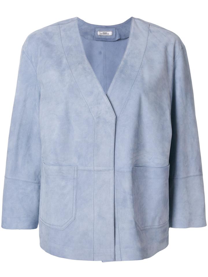 Desa 1972 V-neck Jacket - Blue