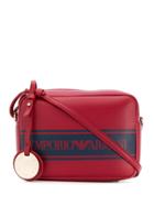 Emporio Armani Printed Logo Crossbody Bag - Red