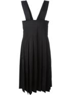 Comme Des Garçons Pleated Pinafore Dress, Women's, Size: S, Black, Polyester