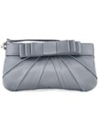 Love Moschino Bow Clutch Bag, Women's, Grey, Synthetic Fibres