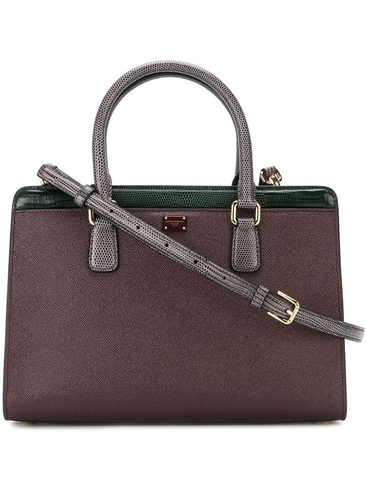 Dolce & Gabbana Panelled Tote, Women's, Pink/purple