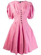 Emanuel Ungaro Vintage 1980's Buttoned Midi Dress - Pink