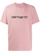 Carhartt Wip Logo Print T-shirt - Pink