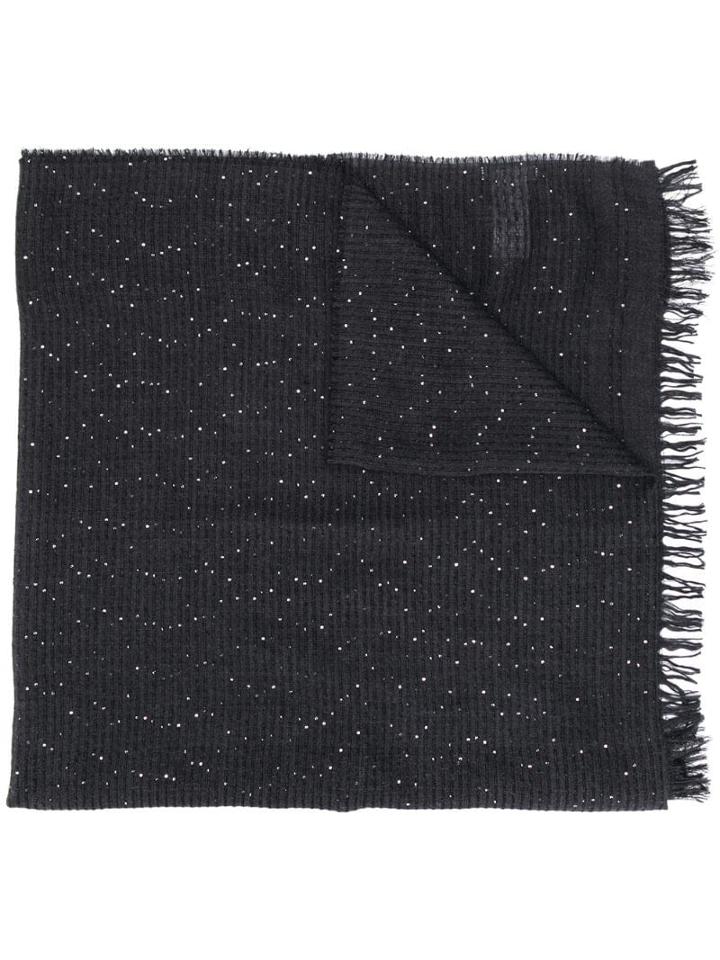Fabiana Filippi Textured Stripe Scarf - Blue