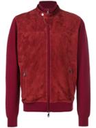 Brioni Fitted Bomber Jacket - Red