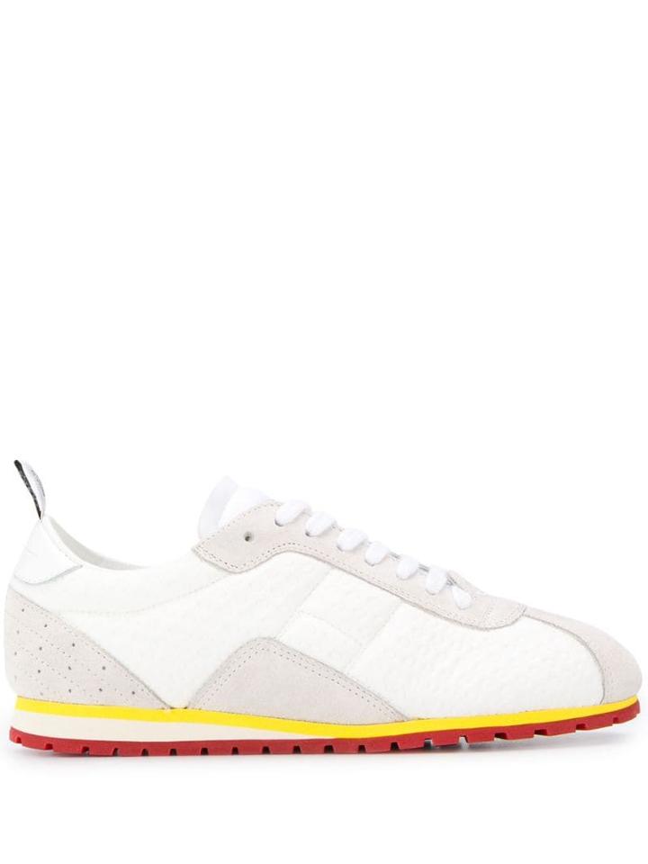 Mm6 Maison Margiela Panelled Lace-up Sneakers - White