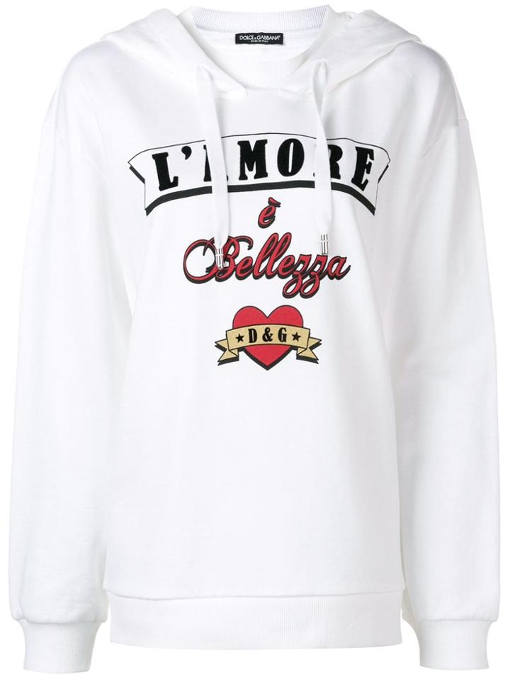 Dolce & Gabbana 'l'amore È Bellezza' Hoodie - White