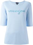 Armani Jeans Stars Embellished Logo T-shirt