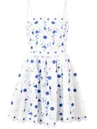 Alice+olivia Flower Appliqué Sun Dress - White