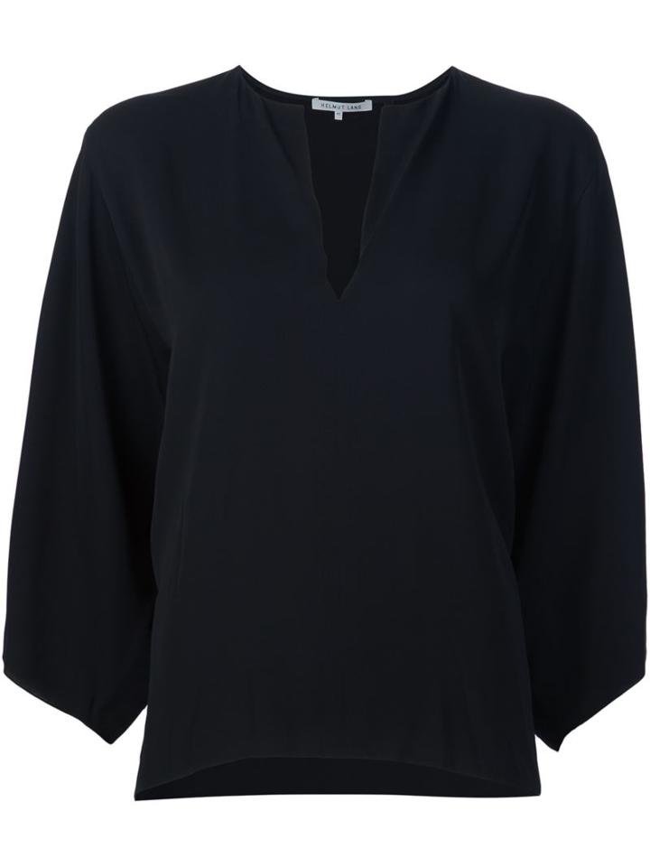 Helmut Lang Wide Sleeve Blouse, Women's, Size: Small, Black, Silk