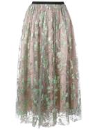 Msgm Tulle Midi Skirt, Women's, Size: 42, Nude/neutrals, Polyester/polyamide