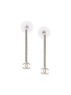 Chanel Vintage Cc Chain Drop Earrings