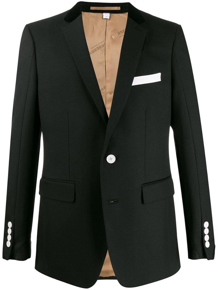Burberry Contrast Buttons Blazer - Black