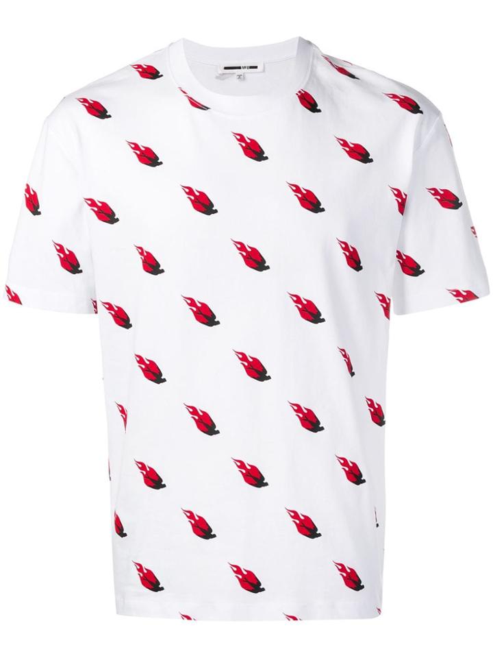 Mcq Alexander Mcqueen Flame Print T-shirt - White