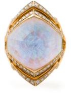 Stephen Webster Small Crystal Haze Ring, Women's, Size: 54, Metallic, Gold