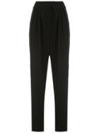 Andrea Marques Pleated Tapered Trousers - Black