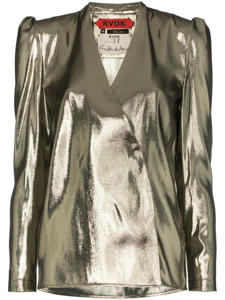 Ronald Van Der Kemp V-neck Blouse - Metallic