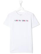 Alberta Ferretti Kids Multicoloured Logo T-shirt - White