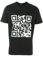 Y-3 'qr Code' Print T-shirt, Men's, Size: Medium, Black, Organic Cotton