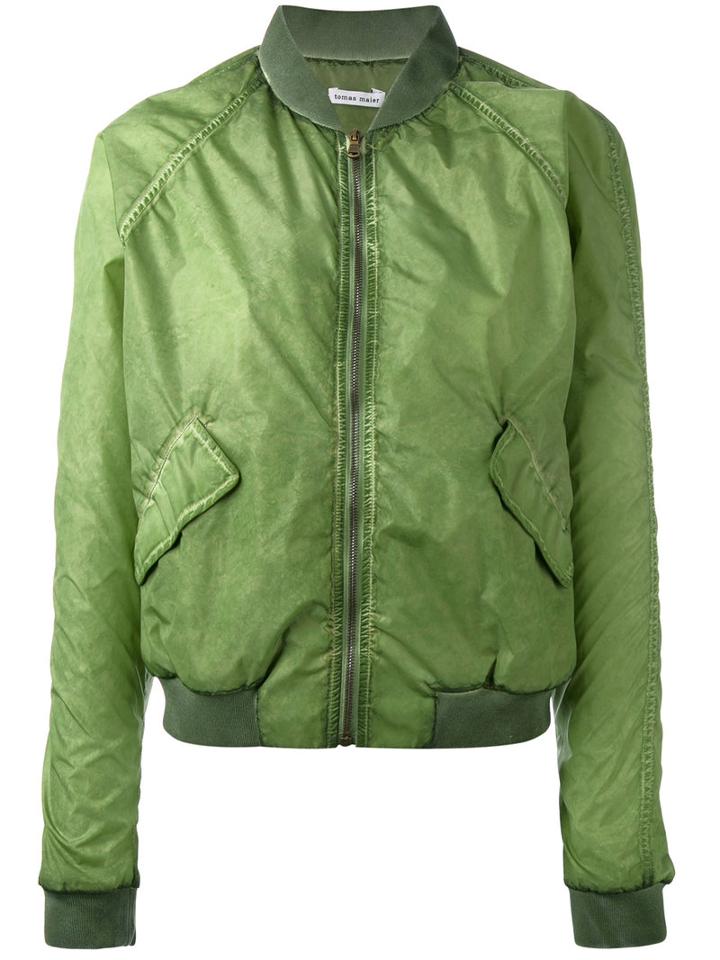 Classic Bomber Jacket - Women - Polyamide - 36, Green, Polyamide, Tomas Maier