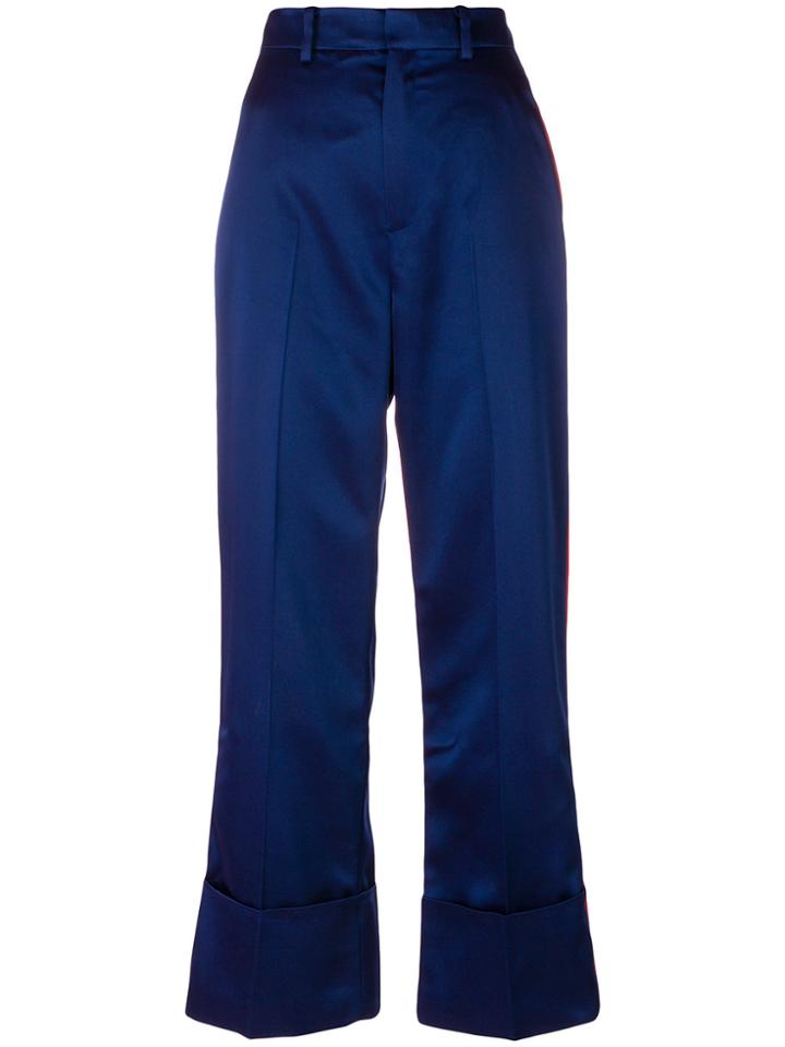 Tommy Hilfiger Striped Tailored Pants - Blue