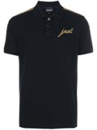 Just Cavalli Logo Embroidered Polo Shirt - Black