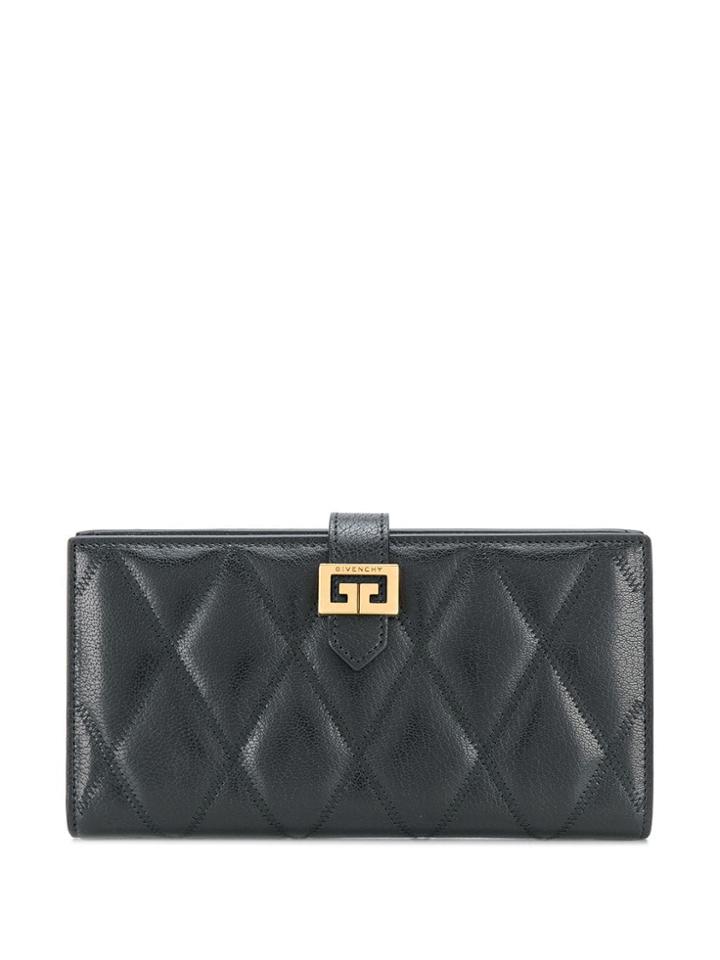 Givenchy Gv3 Long Leather Wallet - Black