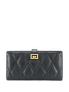 Givenchy Gv3 Long Leather Wallet - Black