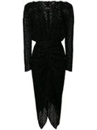 Isabel Marant Maray Dotted Velvet Cocktail Dress - Black