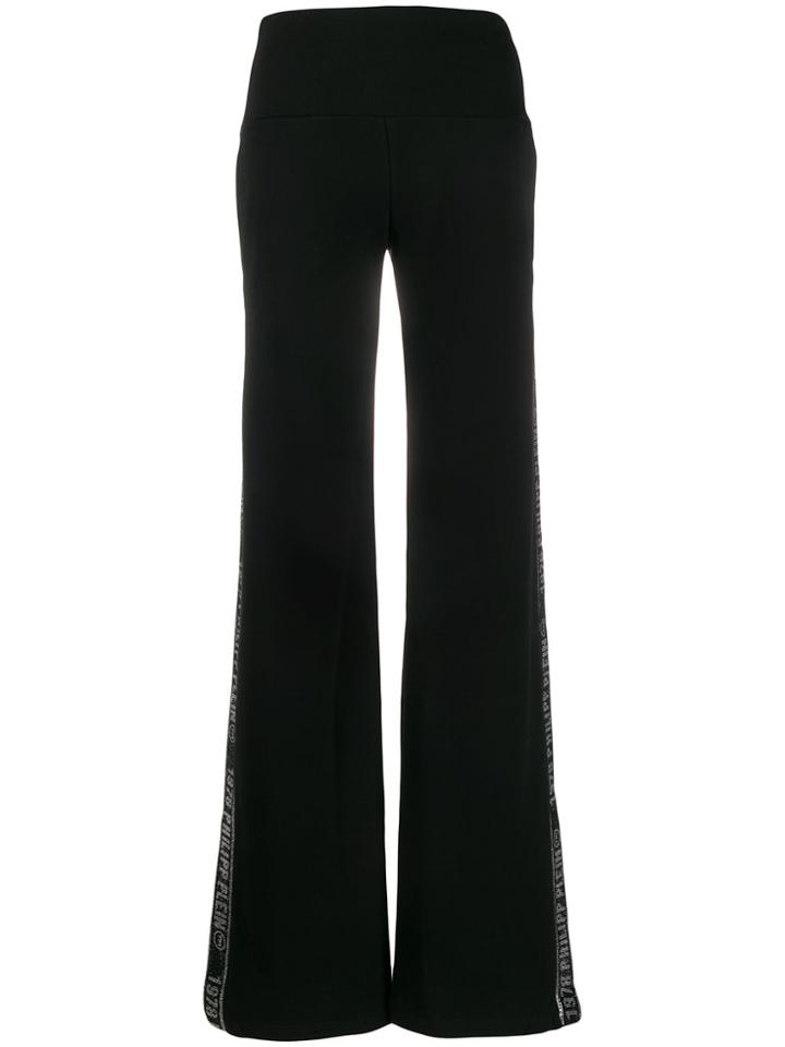 Philipp Plein Rhinestone-tape Track Pants - Black