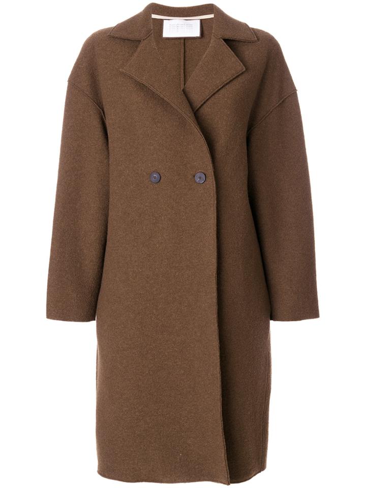 Harris Wharf London Double Breasted Coat - Brown