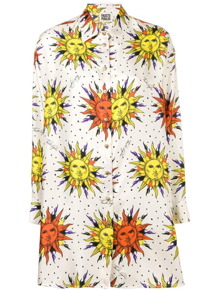 Fausto Puglisi Fantasia Sun Printed Shirt - White