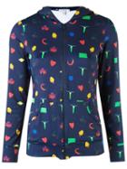 Isolda Printed Jacket, Women's, Size: 42, Blue, Polyamide/spandex/elastane