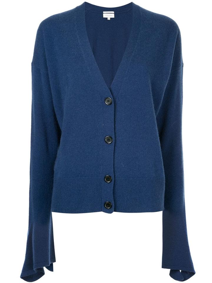 Ck Calvin Klein Flared Sleeve Knitted Cardigan - Blue