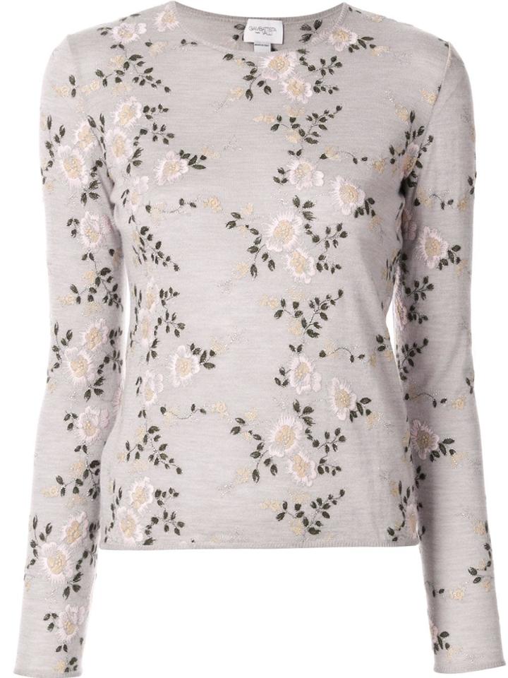 Giambattista Valli Floral Embroidered Sweater - Grey