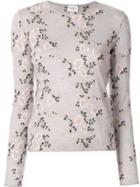 Giambattista Valli Floral Embroidered Sweater - Grey