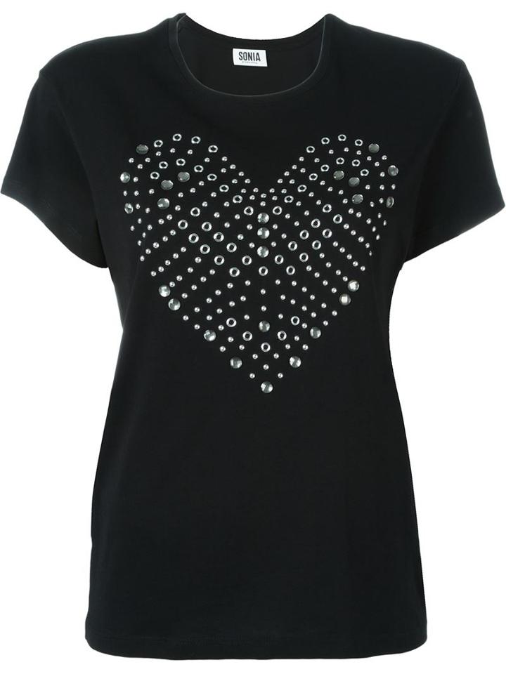 Sonia By Sonia Rykiel 'studded Heart' T-shirt