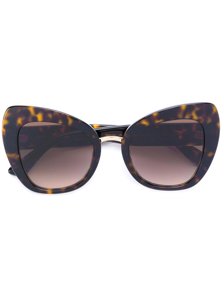 Dolce & Gabbana Eyewear Cat-eye Sunglasses - Brown