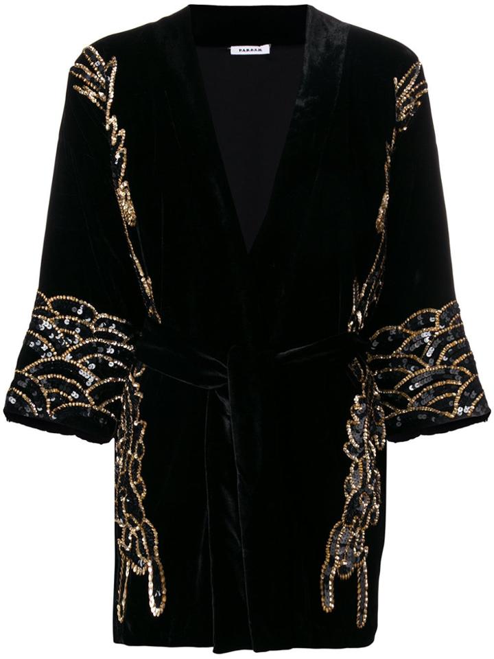 P.a.r.o.s.h. Sequin-embellished Velvet Jacket - Black