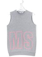 Msgm Kids Logo Print Tank Top, Girl's, Size: 10 Yrs, Grey