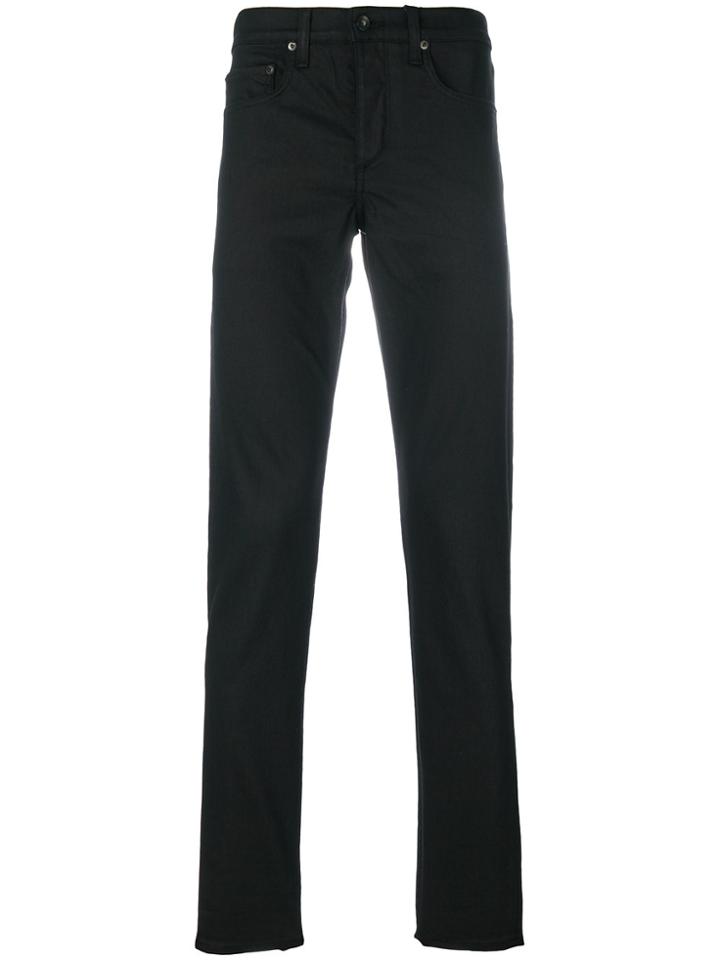 Rag & Bone Coated Slim-fit Jeans - Black