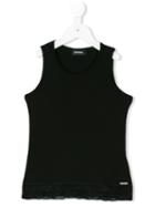 Diesel Kids - Bottom Lace Detail Top - Kids - Cotton - 12 Yrs, Black