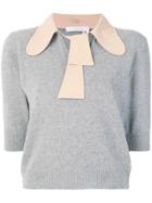 Chloé Spread Tied Collar - Grey