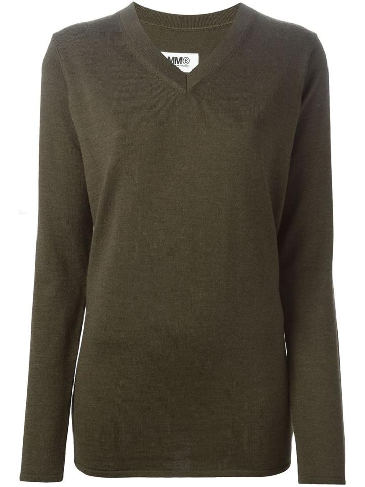Mm6 Maison Margiela Cut-out Back Sweater