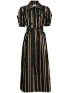 Self-portrait Tailored Striped Dress - Black