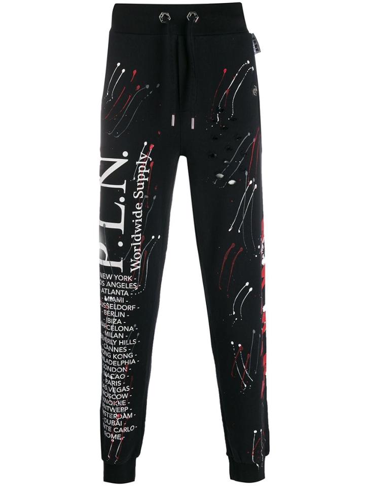 Philipp Plein 'pln' Track Trousers - Black