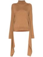 Jw Anderson Waist Tie Turtleneck Jumper - Brown