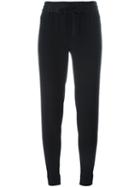 Dkny Tapered Drawstring Trousers, Women's, Size: Large, Black, Polyester/triacetate