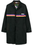 Gcds Logo Print Single-breasted Coat - Black