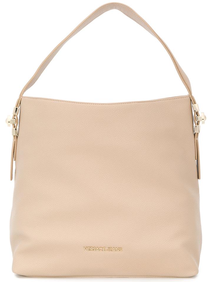 Versace Jeans Front Logo Shoulder Bag - Nude & Neutrals